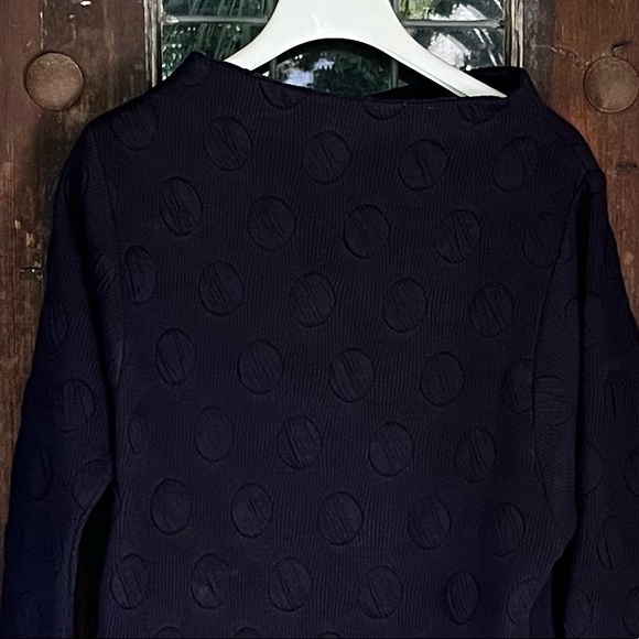 Anthro | Postmark Navy Funnel-Neck Pullover - Picture 9 of 11